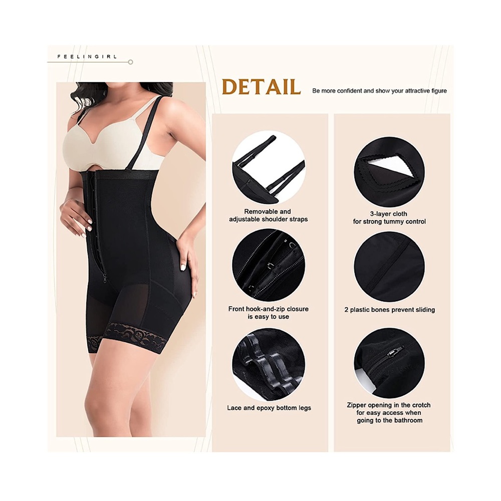 🆕Seamless Firm Triple Faja Plus Size Thigh Slimmer Tummy Control Body Shaper - Picture 2 of 3